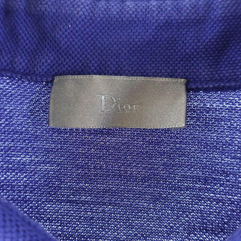 DIOR(ディオール) BEE刺繍 コットン 半袖ポロシャツ パープル