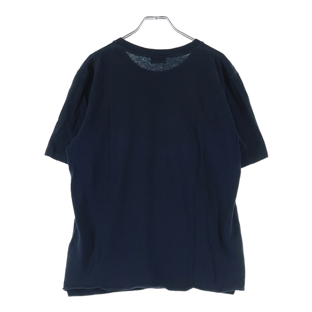 SAINT LAURENT PARIS(サンローランパリ) 21AW フロントリーグプリント クルーネック 半袖Tシャツ ネイビー 668815 YB2UH