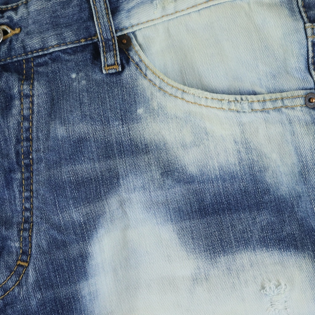 DSQUARED2(ディースクエアード) 15SS デニム ツイルボタンフライショーツ ハーフパンツ ブルー S74MU0358 S39781