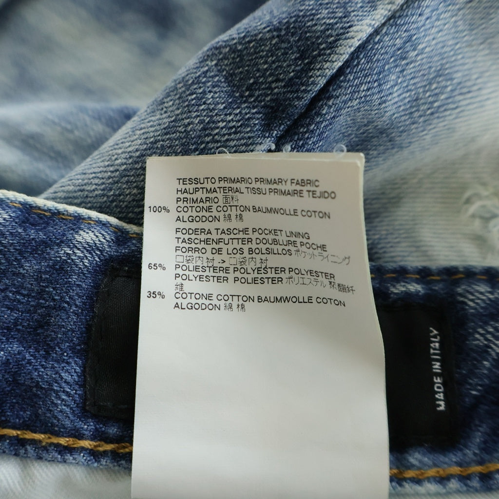 DSQUARED2(ディースクエアード) 15SS デニム ツイルボタンフライショーツ ハーフパンツ ブルー S74MU0358 S39781