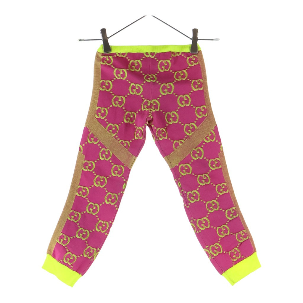 GUCCI(グッチ) GGロゴ総柄 キッズ レギンス ピンク/イエロー 692058 4KAA5