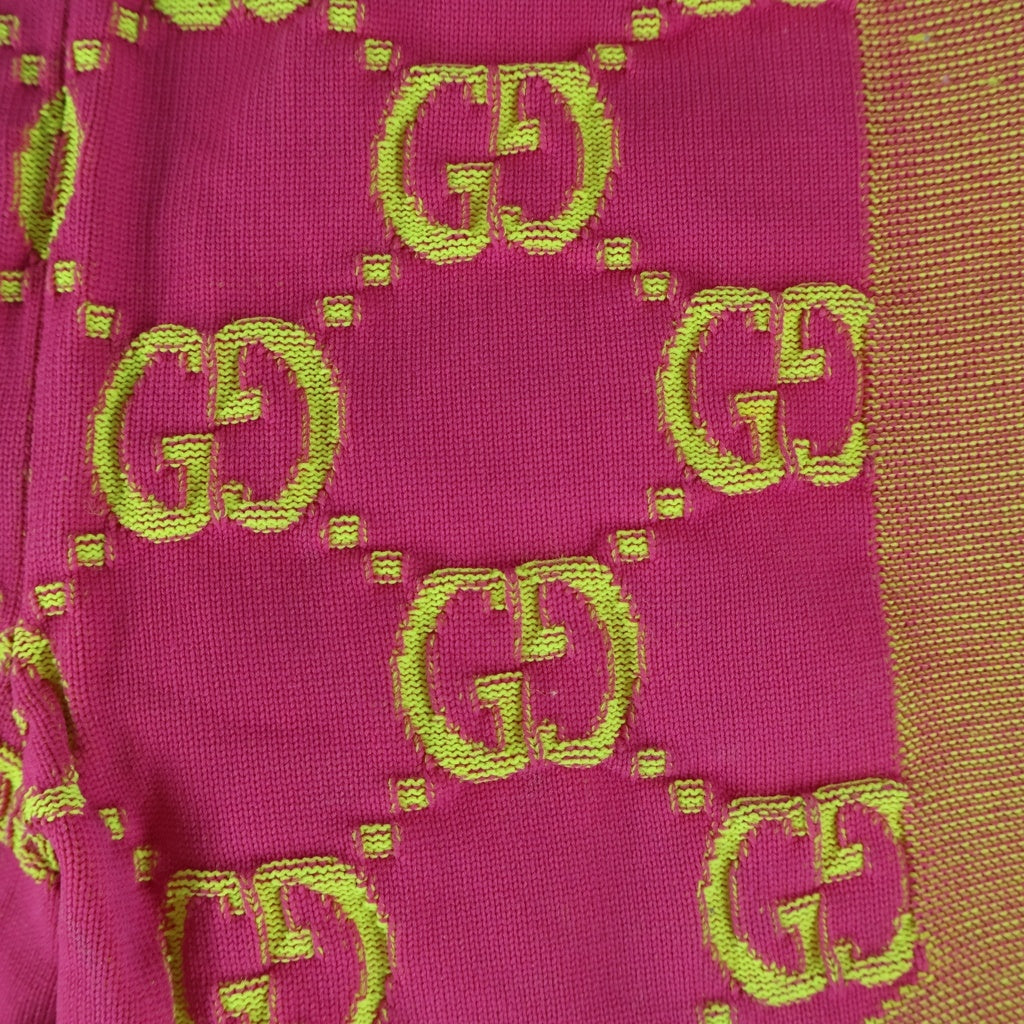 GUCCI(グッチ) GGロゴ総柄 キッズ レギンス ピンク/イエロー 692058 4KAA5