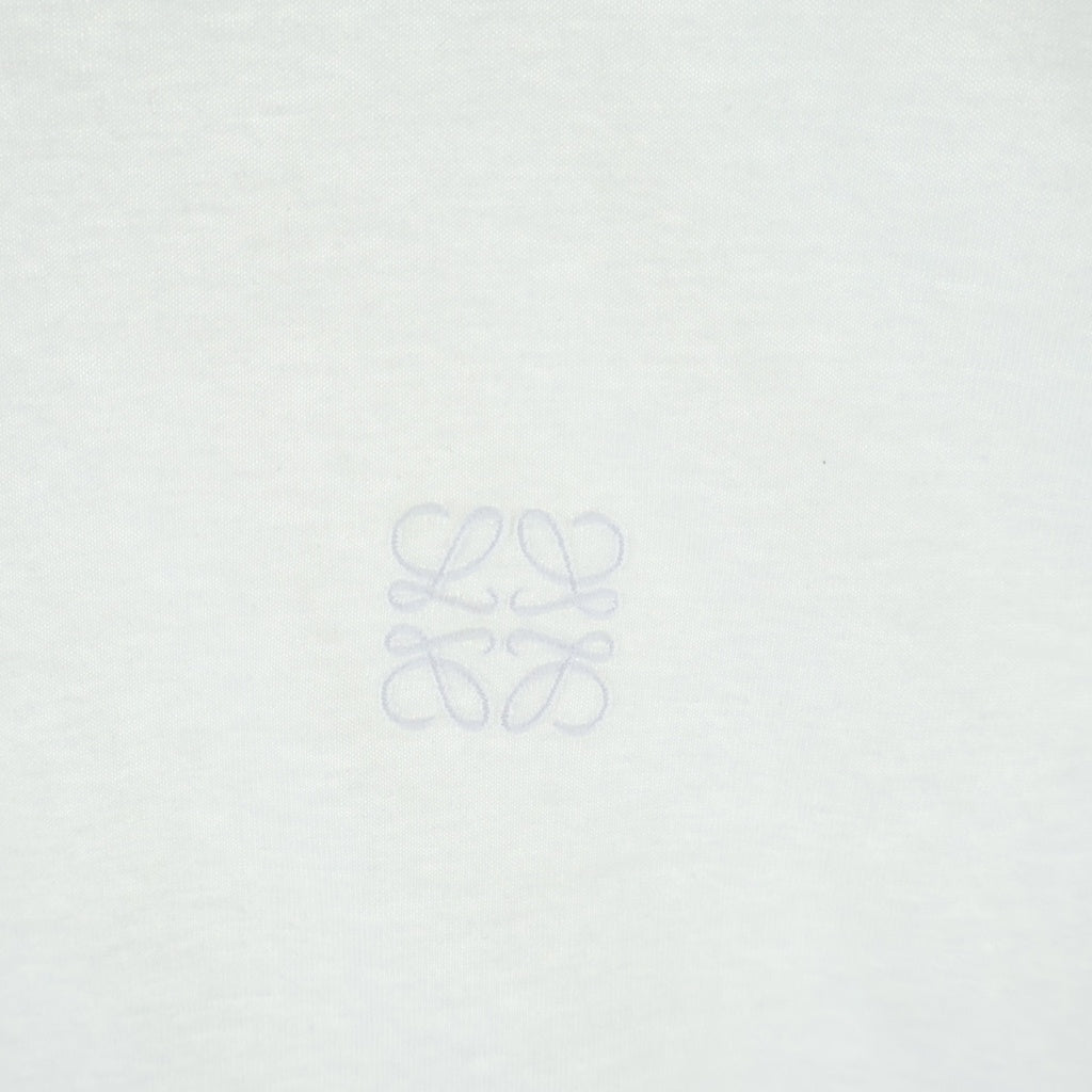LOEWE(ロエベ) アナグラムロゴ刺繍 クルーネック 半袖Tシャツ ホワイト H526Y22XBC