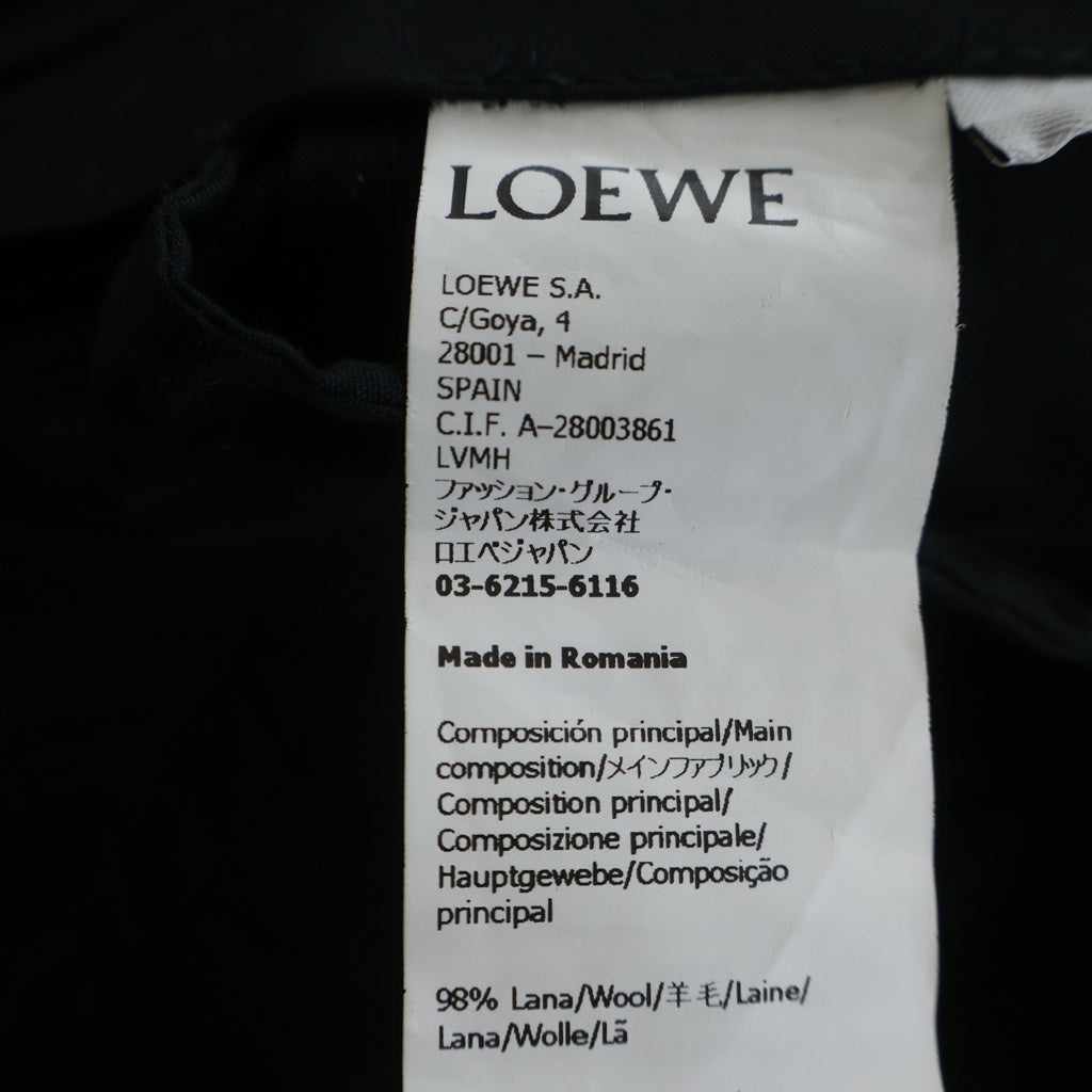 LOEWE(ロエベ) ウール スラックスパンツ ブラック Q825Y04X05