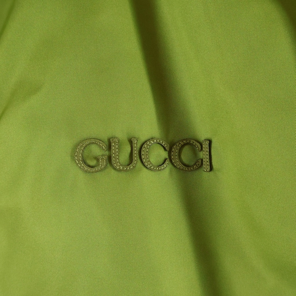 GUCCI(グッチ) フロントロゴ ナイロン ツイル ボンバージャケット ライトグリーン 793550 Z8BU4