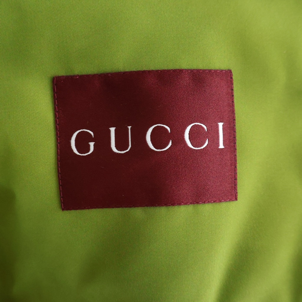 GUCCI(グッチ) フロントロゴ ナイロン ツイル ボンバージャケット ライトグリーン 793550 Z8BU4