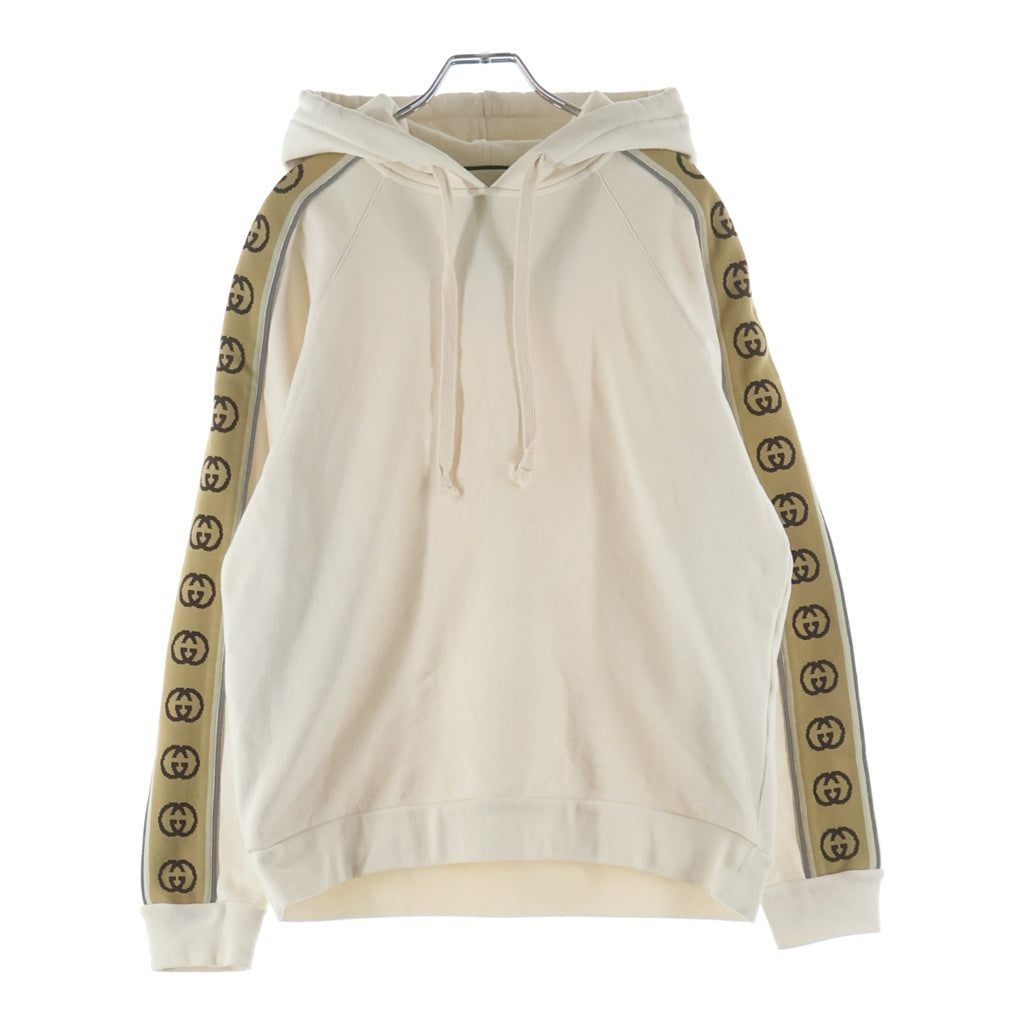 GUCCI ロゴ入り クリーム色 パーカー GUCCI(グッチ) 21AW コットンジャージー フーデッドスウェットシャツ