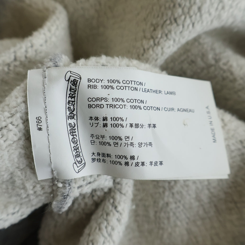 CHROME HEARTS(クロムハーツ) Y NOT SWTSHRT GYN U PAPER JAM クロスパッチ付きクルーネックスウェット グレー