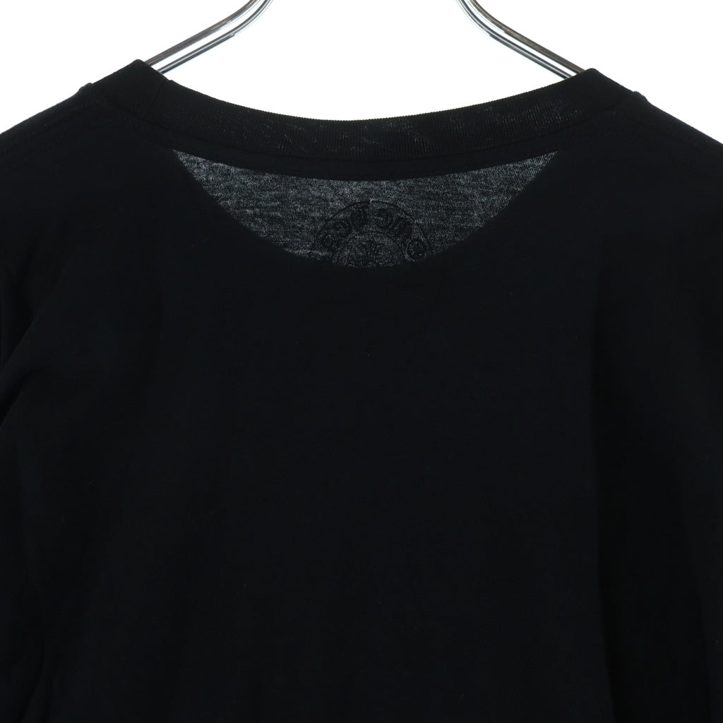 CHROME HEARTS(クロムハーツ) CH LS NECK LOGO ネックロゴプリント 袖ロゴ 長袖Tシャツ ロングスリーブカットソー ブラック