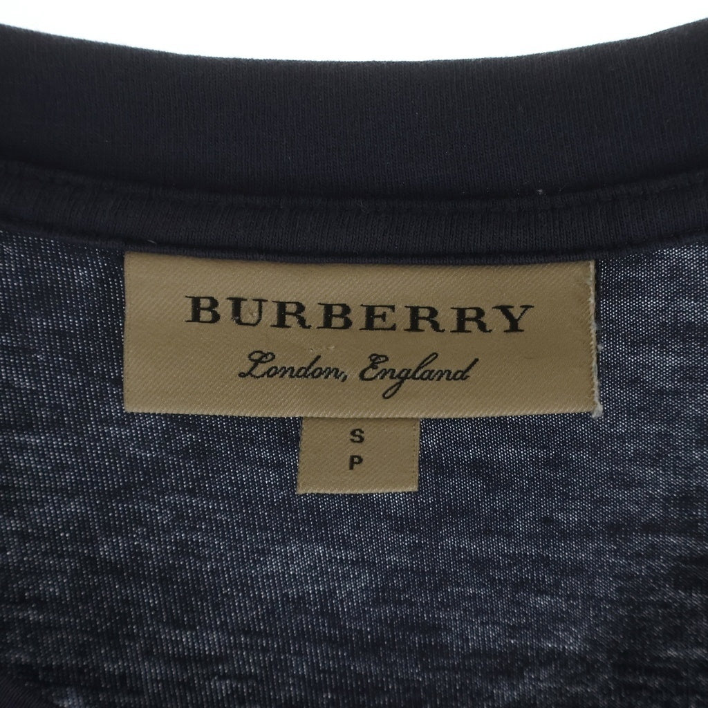 BURBERRY(バーバリー) フロントロゴ刺繍 クルーネック 半袖Tシャツ ネイビー 8002954/68E