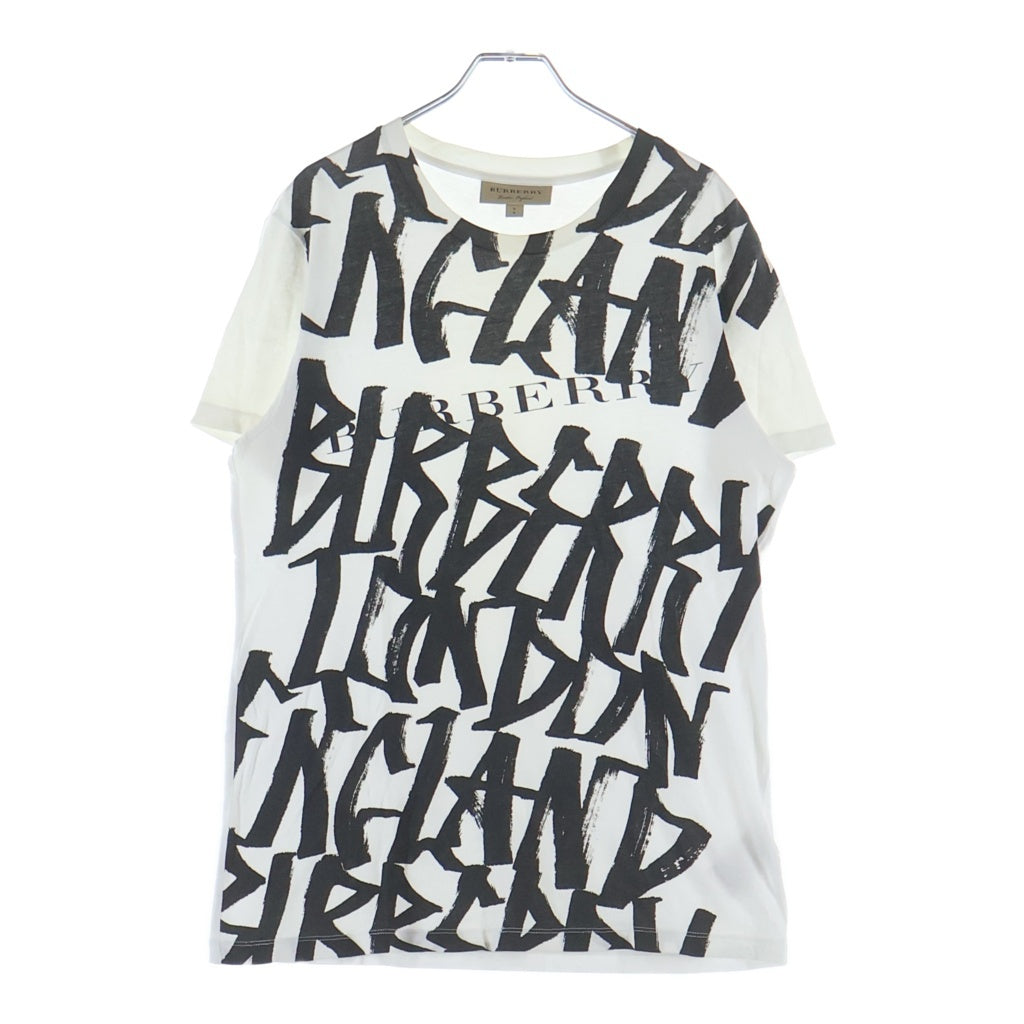 BURBERRY(バーバリー) 総柄プリント クルーネック 半袖Tシャツ ホワイト 4073848/68L