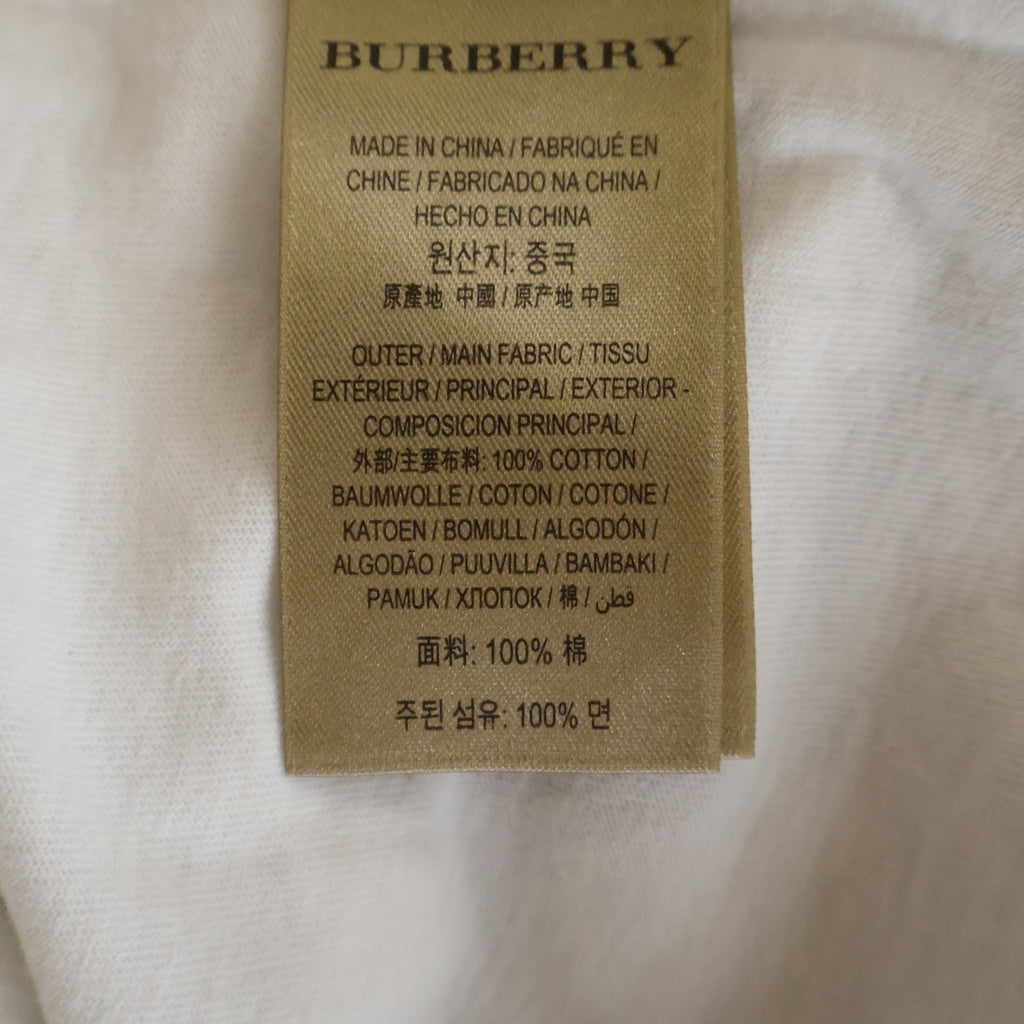 BURBERRY(バーバリー) 総柄プリント クルーネック 半袖Tシャツ ホワイト 4073848/68L