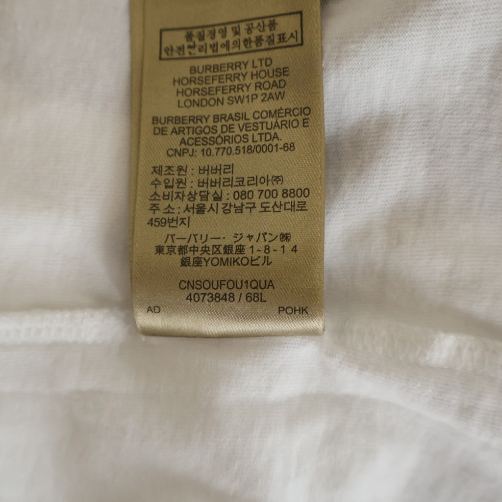 BURBERRY(バーバリー) 総柄プリント クルーネック 半袖Tシャツ ホワイト 4073848/68L