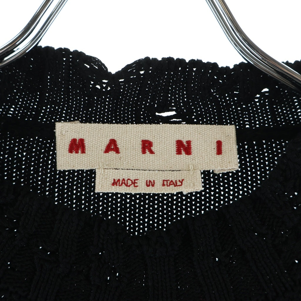 MARNI(マルニ) ダメージクルーネックニットセーター ブラック GCMG0210A0 UFC652
