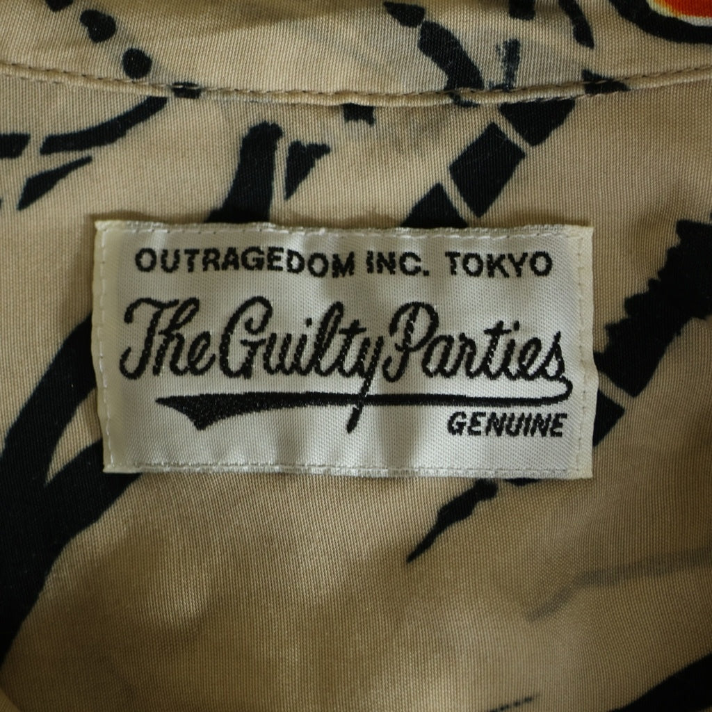 WACKO MARIA(ワコマリア) ×TIM LEHI S/S HAWAIIAN SHIRT ティムリーハイ ショートスリーブハワイアンシャツ タイガー総柄 開襟 オープンカラー ベージュ