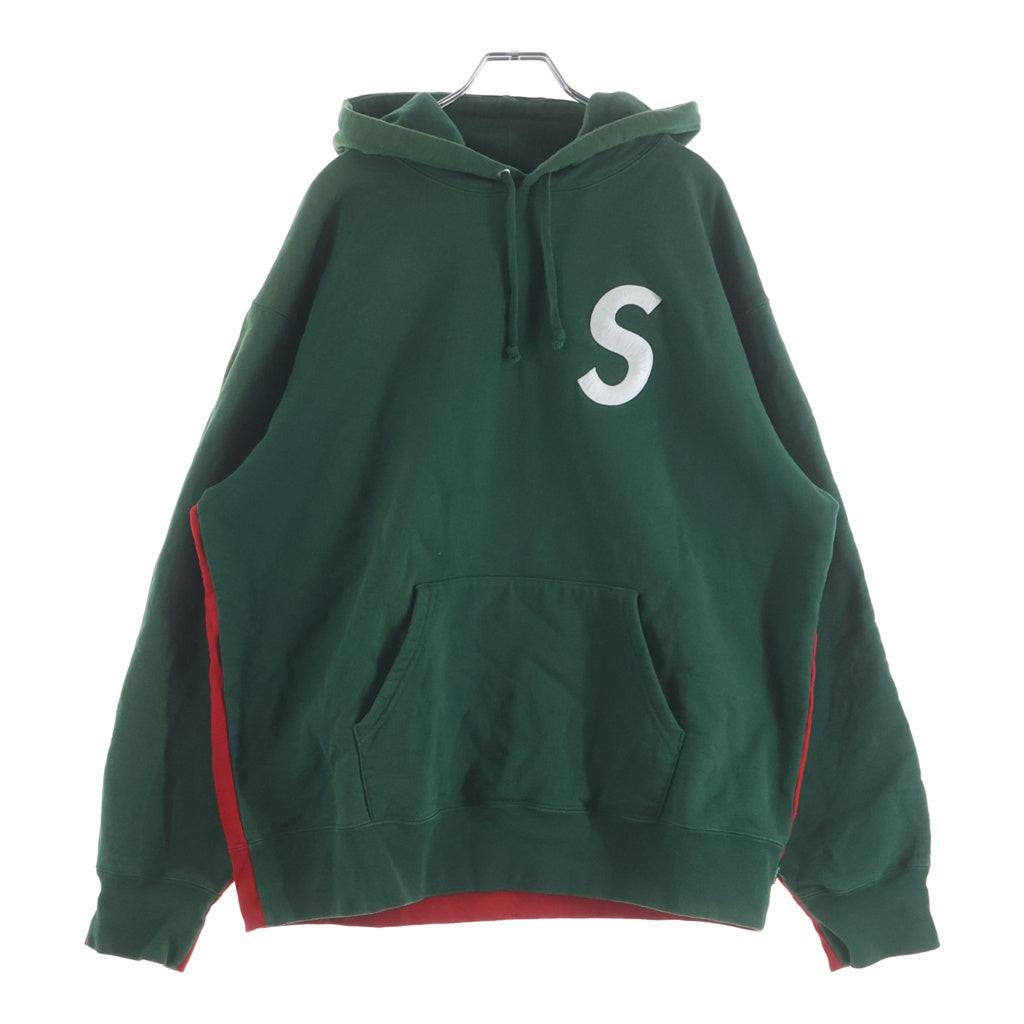 SUPREME(シュプリーム) S Logo Split Hooded Sweatshirt Sロゴ スプリットフーディー プルオーバーパーカー グリーン/レッド