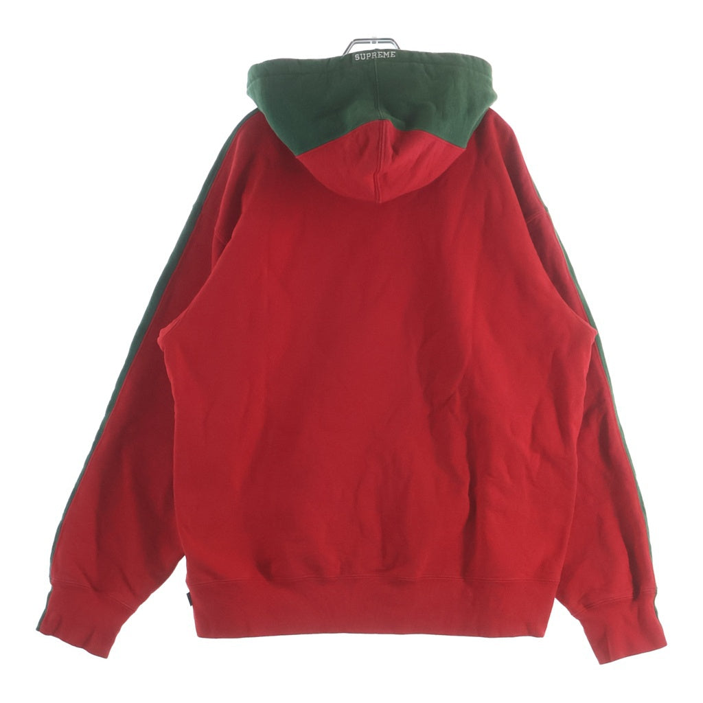 SUPREME(シュプリーム) S Logo Split Hooded Sweatshirt Sロゴ スプリットフーディー プルオーバーパーカー グリーン/レッド