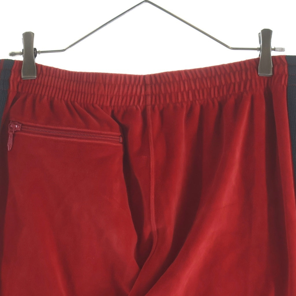 Needles ニードルス 23AW NARROW TRACK PANTS サイドライン ベロアトラックパンツ スウェットパンツ レッド NS253 Needles(ニードルス) 23AW NARROW TRACK PANTS サイドライン ベロア