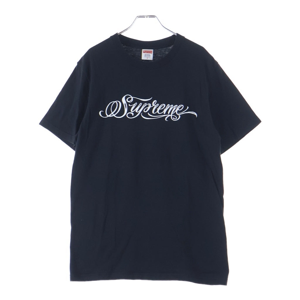 SUPREME(シュプリーム) 24AW Script Logo S/S Tee フロントプリント クルーネック 半袖Tシャツ ブラック