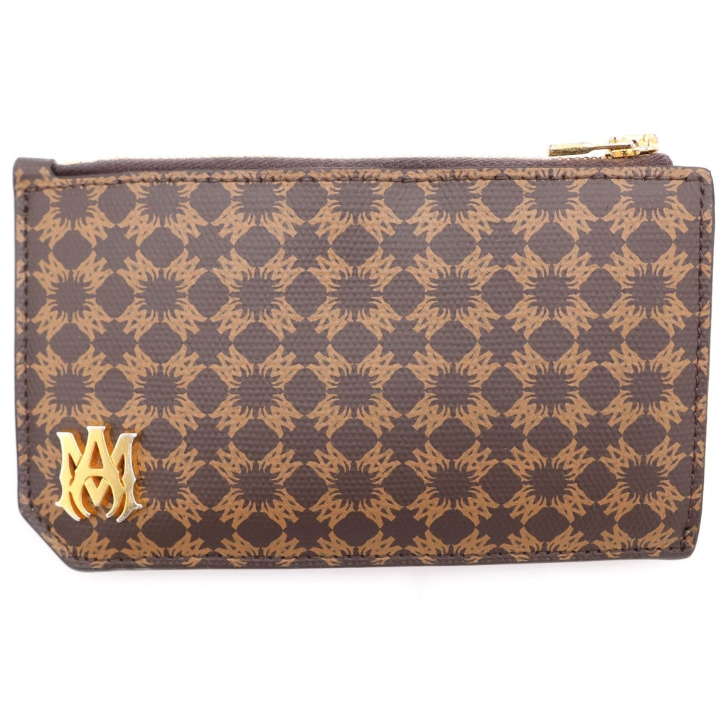 AMIRI(アミリ) QUAD MA ZIP CARD HOLDER フラグメントケース コインケース ブラウン SRAMACCO1011