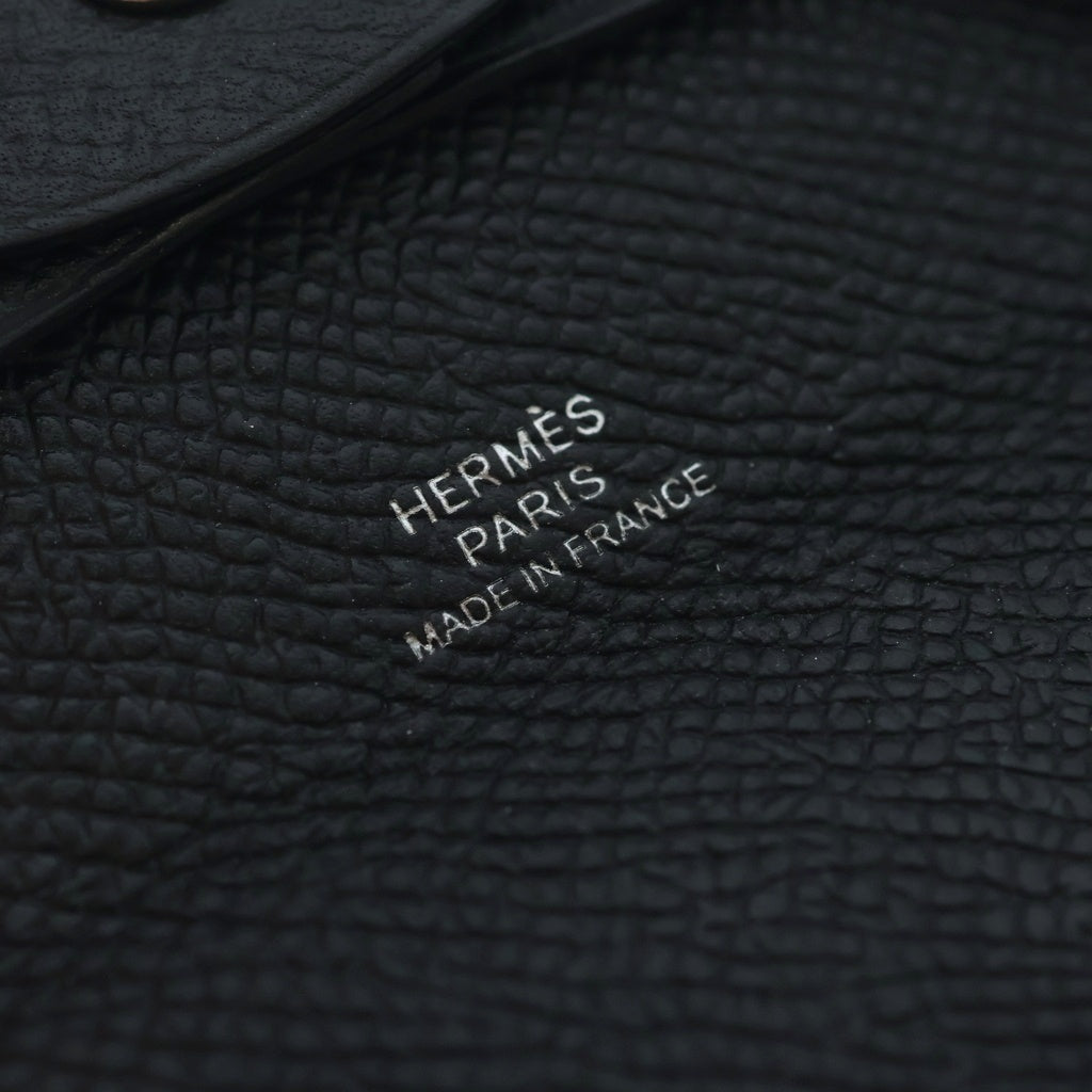 HERMES(エルメス) バスティア コインケース ヴォーエプソン レザー ブラック C刻印