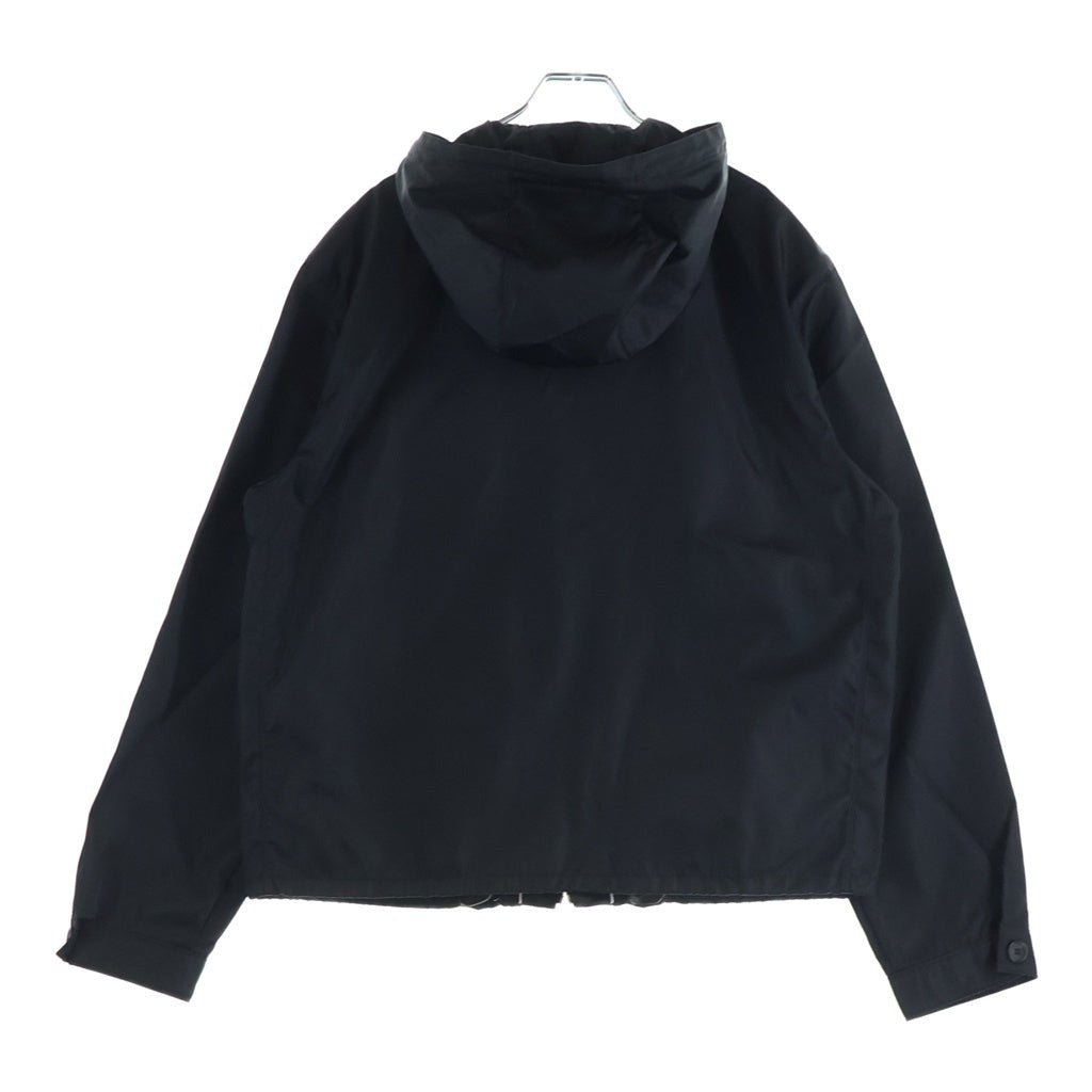 PRADA(プラダ) RE-NYLON リナイロン 三角ロゴプレート マウンテンパーカー ジップアップジャケット ブルゾン ブラック SGB685 S211 1WQ8