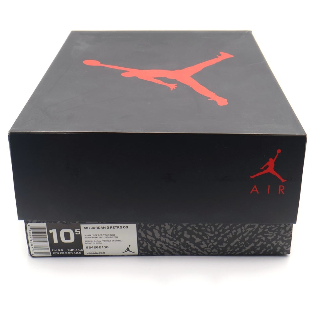 NIKE(ナイキ) AIR JORDAN 3 RETRO エアジョーダン3 レトロ トゥルー ブルー ハイカットスニーカー ホワイト/ブルー 854262-106 US10.5/28.5cm