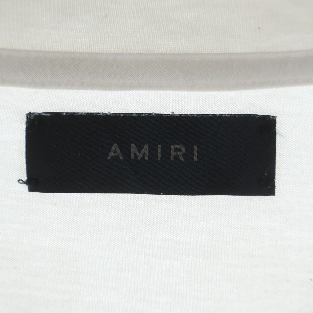 AMIRI(アミリ) 袖ボーンプリント クルーネック 長袖Tシャツ ホワイト