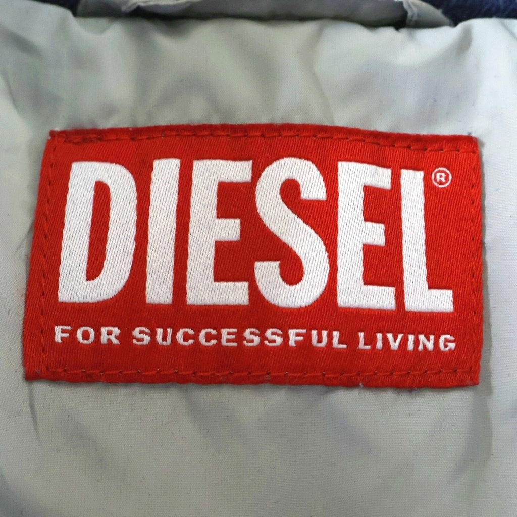 DIESEL(ディーゼル) W-HISTEL パファージャケット ダイヤキルティング 中綿ジャケット ブルー A19389