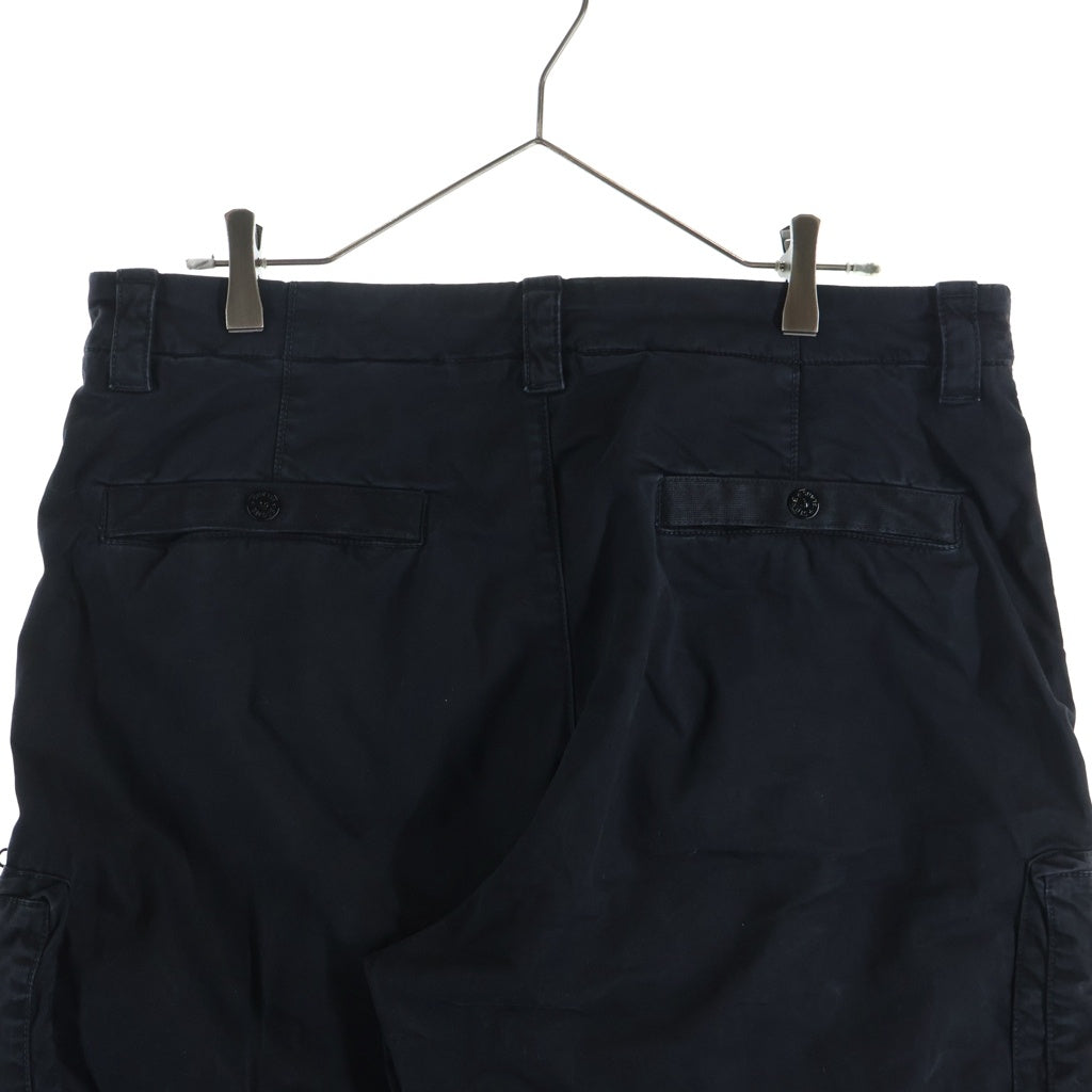 STONE ISLAND(ストーンアイランド) PANTALONE LOOSE ロゴワッペン付き カーゴパンツ ブラック K1S153100004S0004