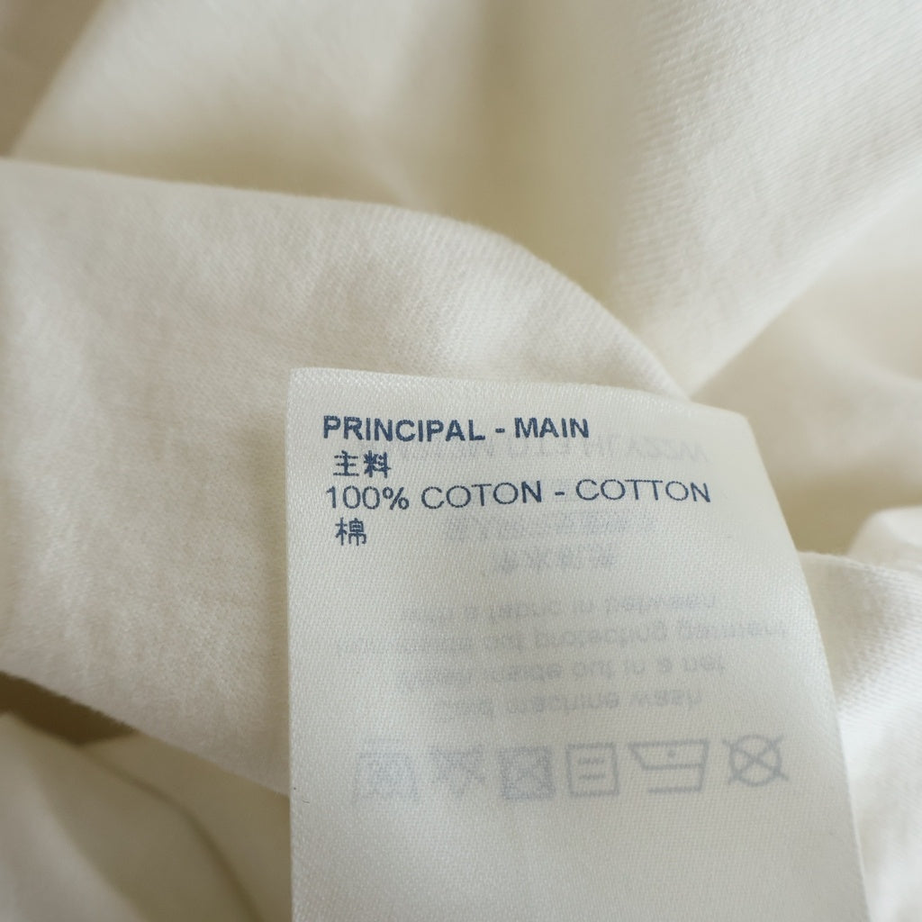 LOUIS VUITTON(ルイヴィトン) エンボス加工 クルーネック半袖Tシャツ ショートスリーブカットソー ホワイト RM212M DT3 HLY22W