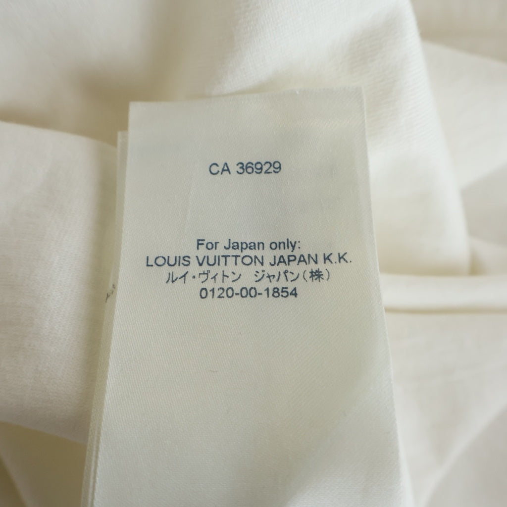 LOUIS VUITTON(ルイヴィトン) エンボス加工 クルーネック半袖Tシャツ ショートスリーブカットソー ホワイト RM212M DT3 HLY22W