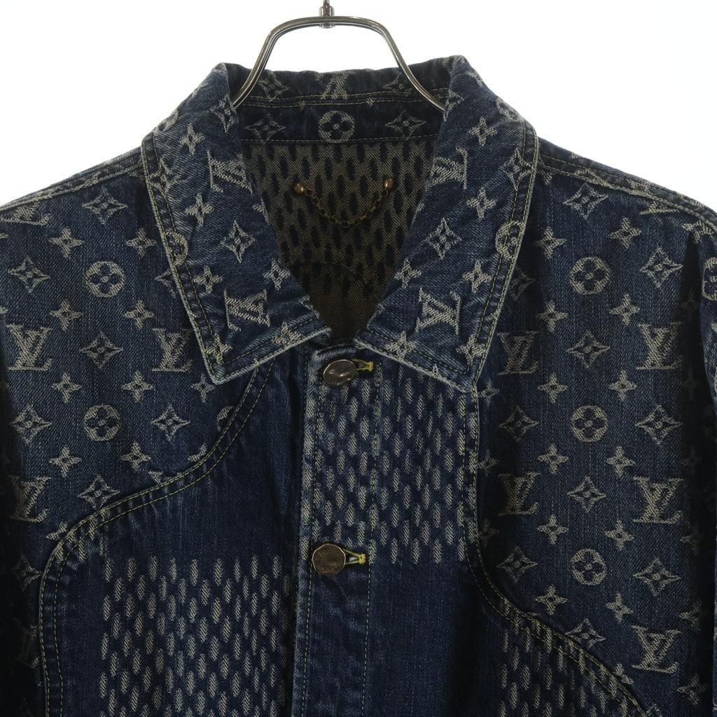 LOUIS VUITTON(ルイヴィトン) ×NIGO ジャイアントダミエウェーブスモノグラムデニムジャケット Gジャン インディゴ HJA10WUZC A480