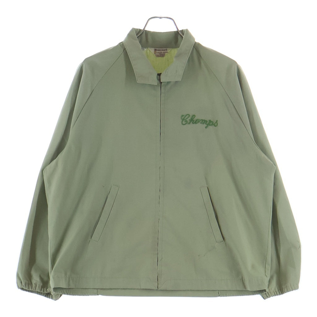PENNEYS TOWNCRAFT(ぺニーズタウンクラフト) 60s 刺?デザイン スウィングトップ ジャケット ジップアップブルゾン グリーン