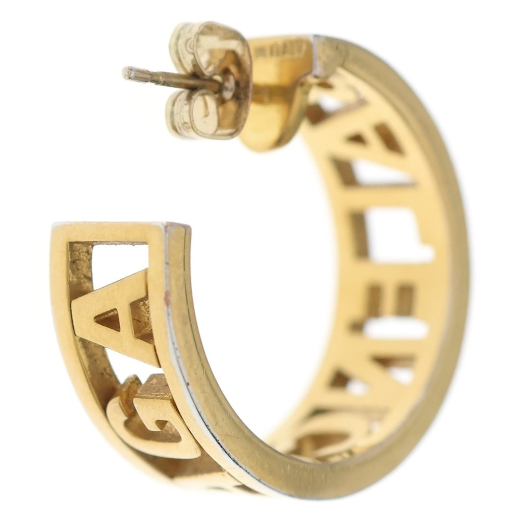 BALENCIAGA(バレンシアガ) LOGO HOOP PIERCE ロゴフープピアス ゴールド
