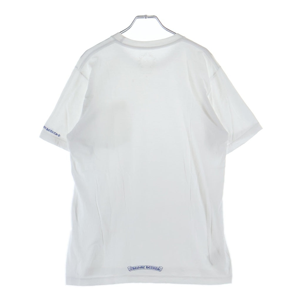 CHROME HEARTS(クロムハーツ) Neck Logo S/S Tee ネックロゴプリント クルーネック 半袖Tシャツ カットソー ホワイト