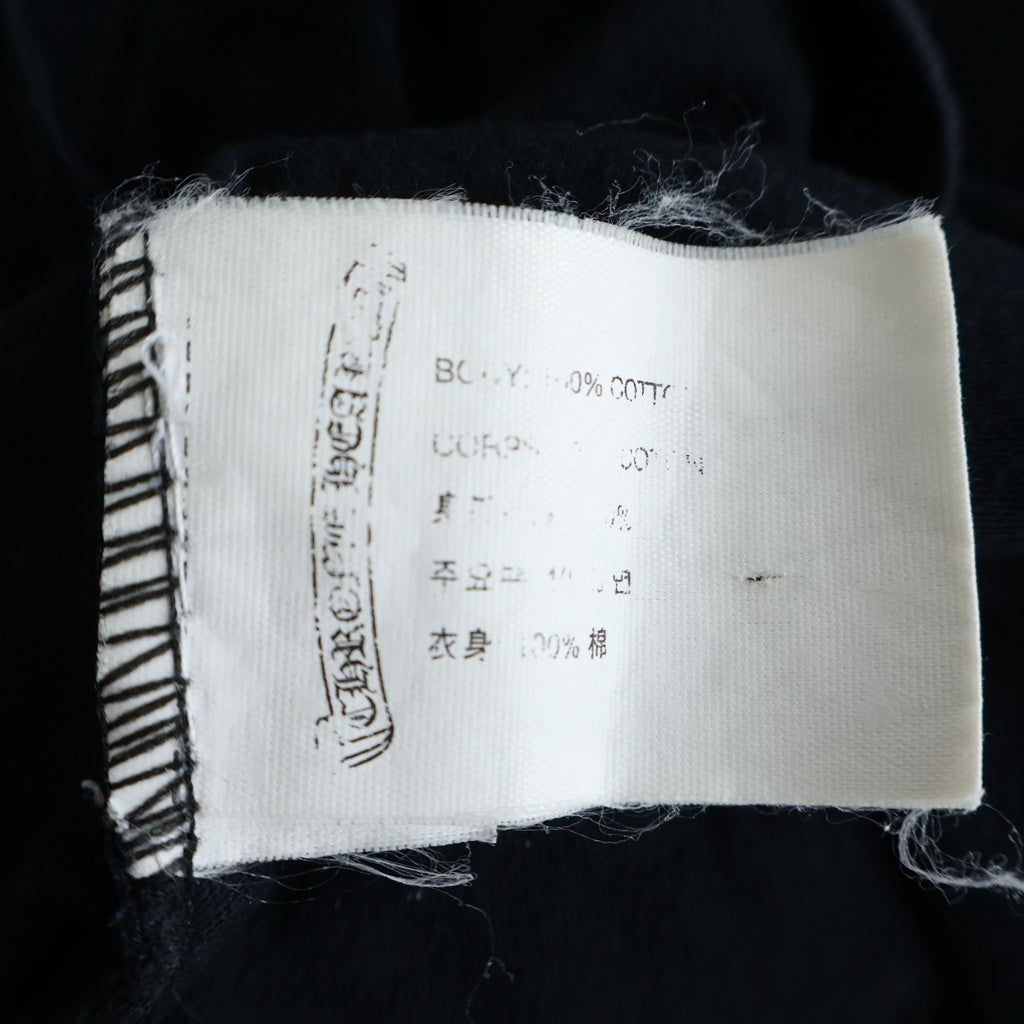 CHROME HEARTS(クロムハーツ) CH PLUS HORSESHOE BACK T-BAR T-SHIRT CHプラス ホースシュー バックTバー プリント クルーネック半袖Tシャツ カットソー ブラック