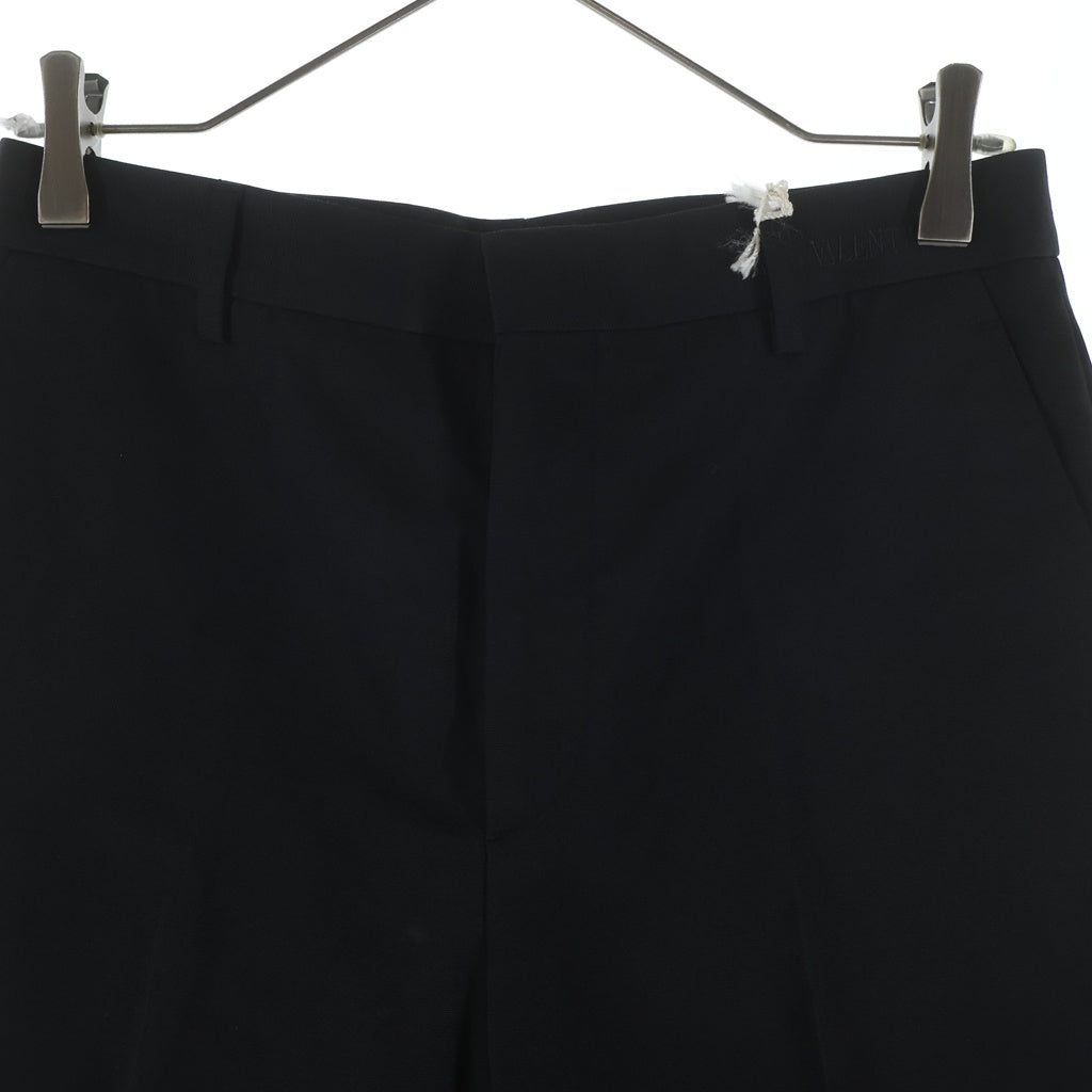 VALENTINO(ヴァレンティノ) コットン スラックス パンツ ブラック VV3RBG0070G