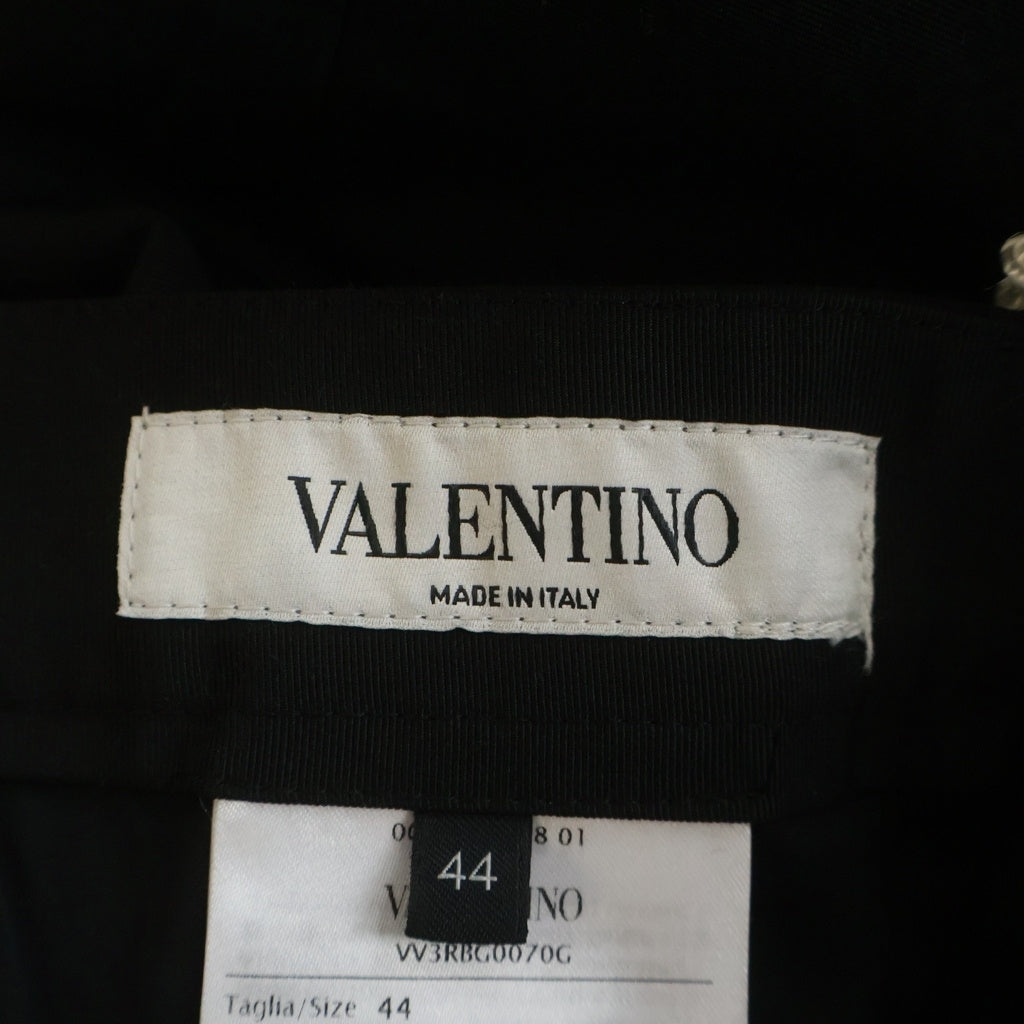 VALENTINO(ヴァレンティノ) コットン スラックス パンツ ブラック VV3RBG0070G