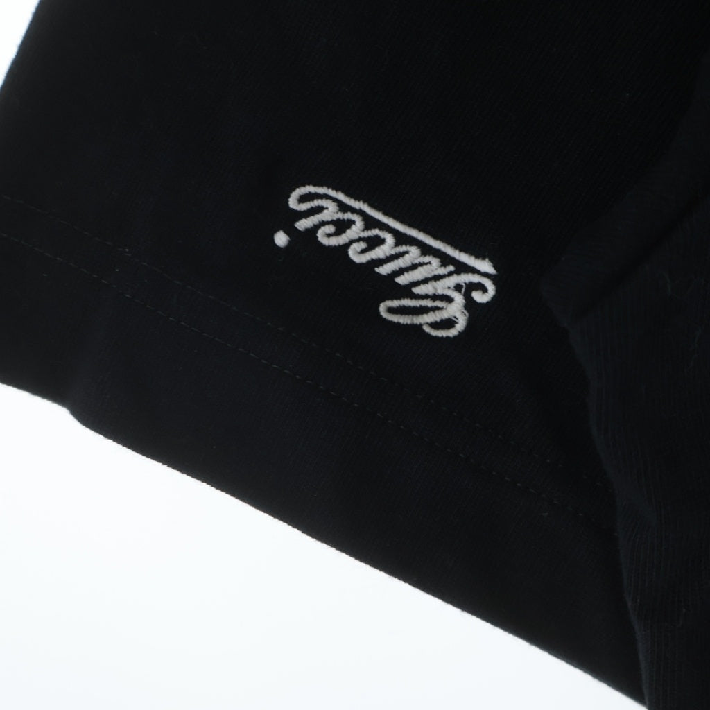 GUCCI(グッチ) 24SS Script Logo Embroidery Tee ロゴ刺繍 クルーネック半袖Tシャツ ブラック 788072 XJGJ0 レディース