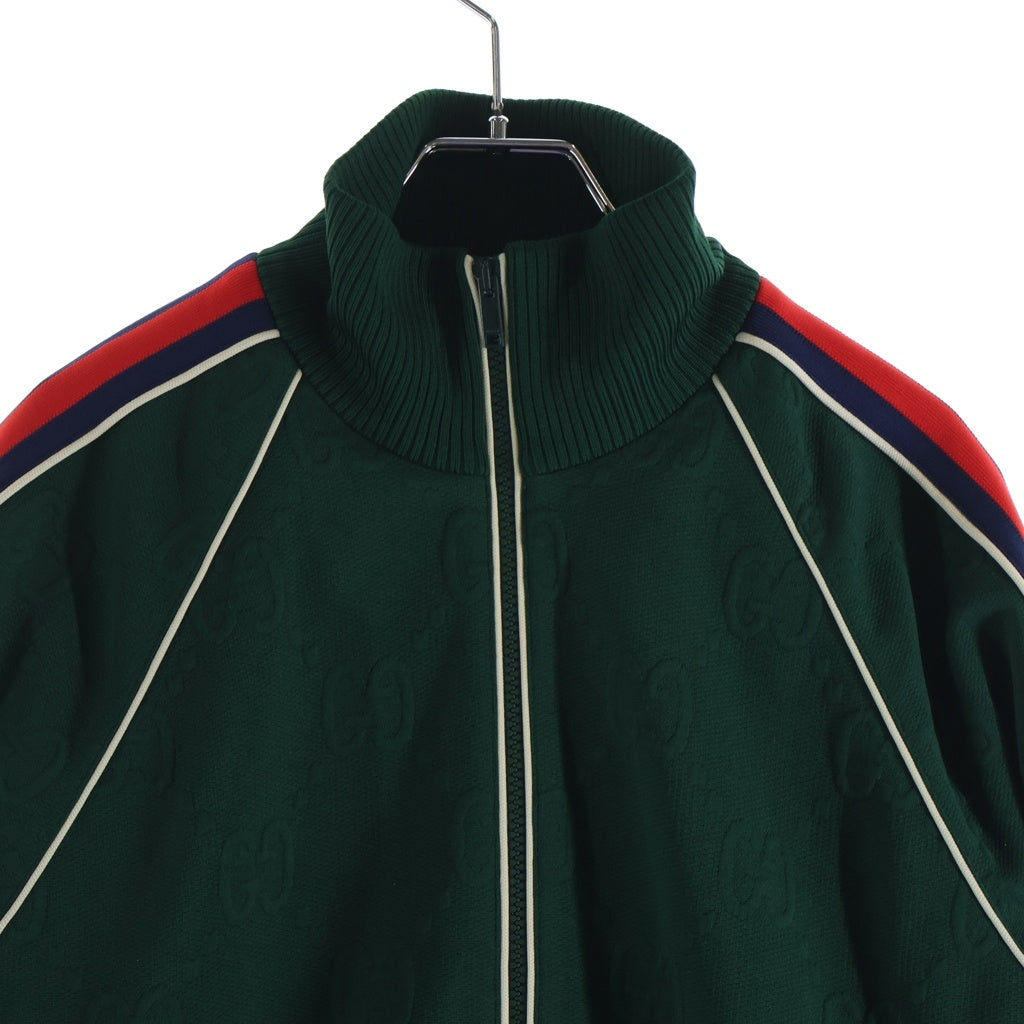 GUCCI(グッチ) GG柄 ジャガード ジップアップトラックジャケット グリーン 662270 XJDE9