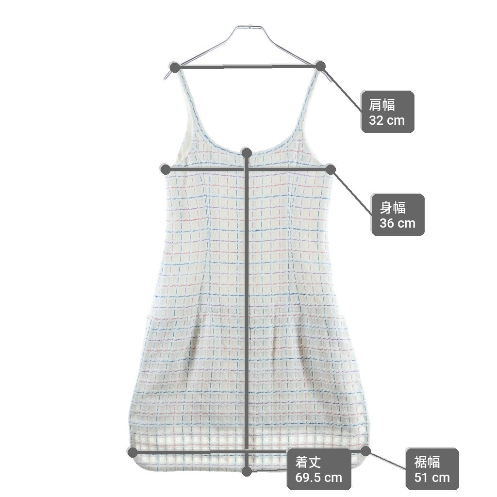 CHANEL(シャネル) ココマークボタン ツイード ワンピース ホワイト P72531V64182 レディース