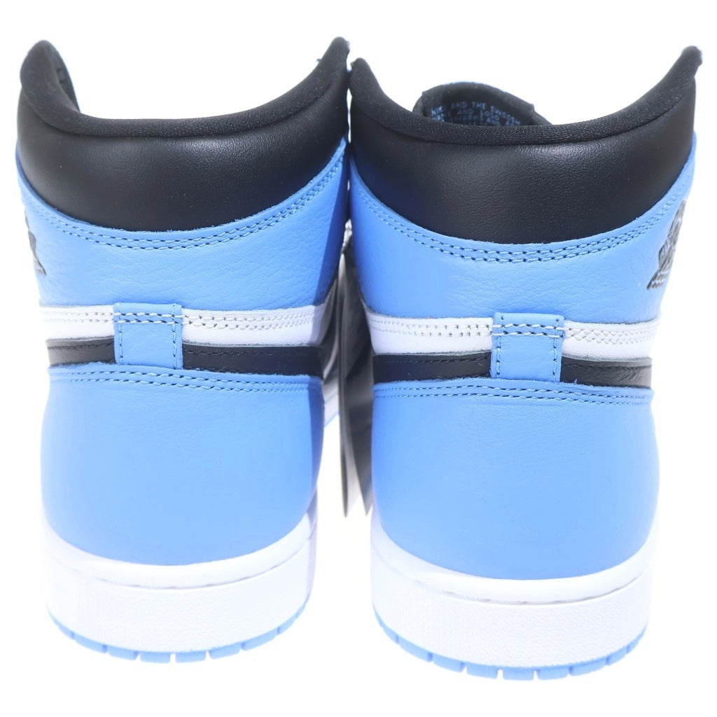 NIKE(ナイキ) AIR JORDAN 1 RETRO HI OG UNIVERSITY BLUE UNC TOE エアジョーダン ユーエヌシートゥ ハイカットスニーカー ブルー US9.5/27.5cm DZ5485-400