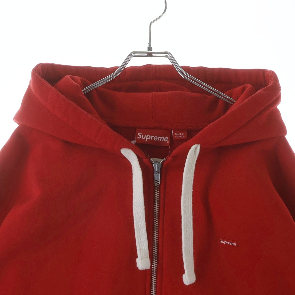 SUPREME(シュプリーム) 22AW Small Box Drawcord Zip Up Hooded Sweatshirt スモールボックスロゴ ドローコード付きジップアップパーカー レッド