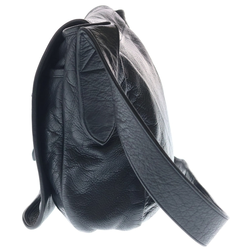CHROME HEARTS(クロムハーツ) BAG-MAIL メールバッグ ラージクロス装飾 レザー ショルダーバッグ ブラック