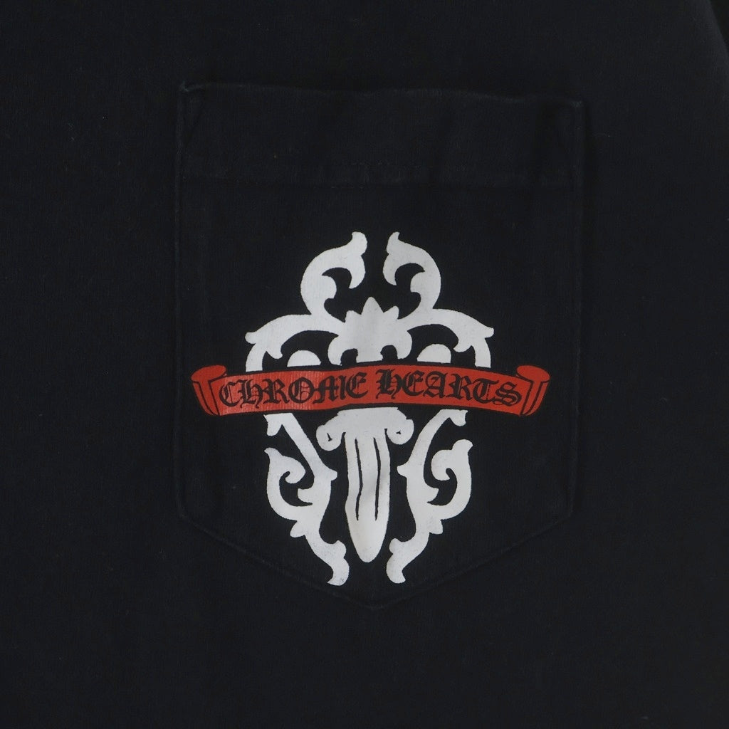 CHROME HEARTS(クロムハーツ) OLD DAGGER TOKYO TEE フロントダガープリント 東京限定 クルーネック 半袖Tシャツ ブラック