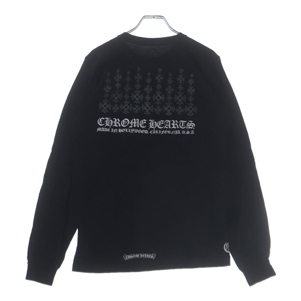 CHROME HEARTS(クロムハーツ) BACK CH PLUS TEE バックCHプラスプリント クルーネック 長袖Tシャツ ブラック