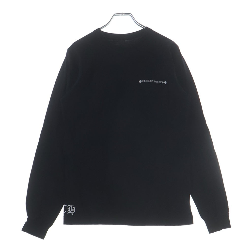 CHROME HEARTS(クロムハーツ) BACK CH PLUS TEE バックCHプラスプリント クルーネック 長袖Tシャツ ブラック