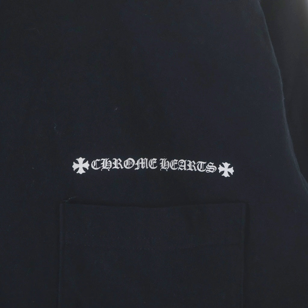 CHROME HEARTS(クロムハーツ) BACK CH PLUS TEE バックCHプラスプリント クルーネック 長袖Tシャツ ブラック