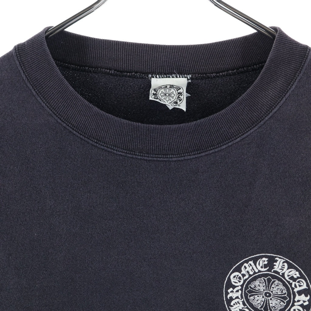 CHROME HEARTS(クロムハーツ) OLD HORSESHOE SWTSHR オールドモデル ホースシュープリント クルーネックスウェットトレーナー ブラック/ホワイト